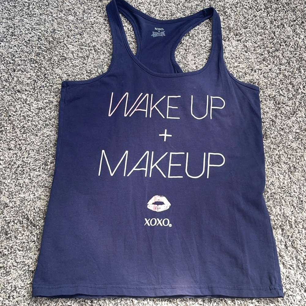 Womens XOXO Blue Sleeveless sleep Tank Top womens size XL